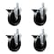 Service Caster 5'' Phenolic Wheel Swivel 3/4'' Square Stem Caster Set with Brake, 4PK SCC-SQ20S514-PHS-PLB-34-4 - alternate 1